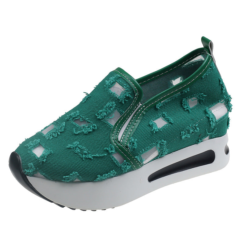 Damen Wedge-Sneaker mit modischem Cut-Out-Design und komfortabler Innensohle EB