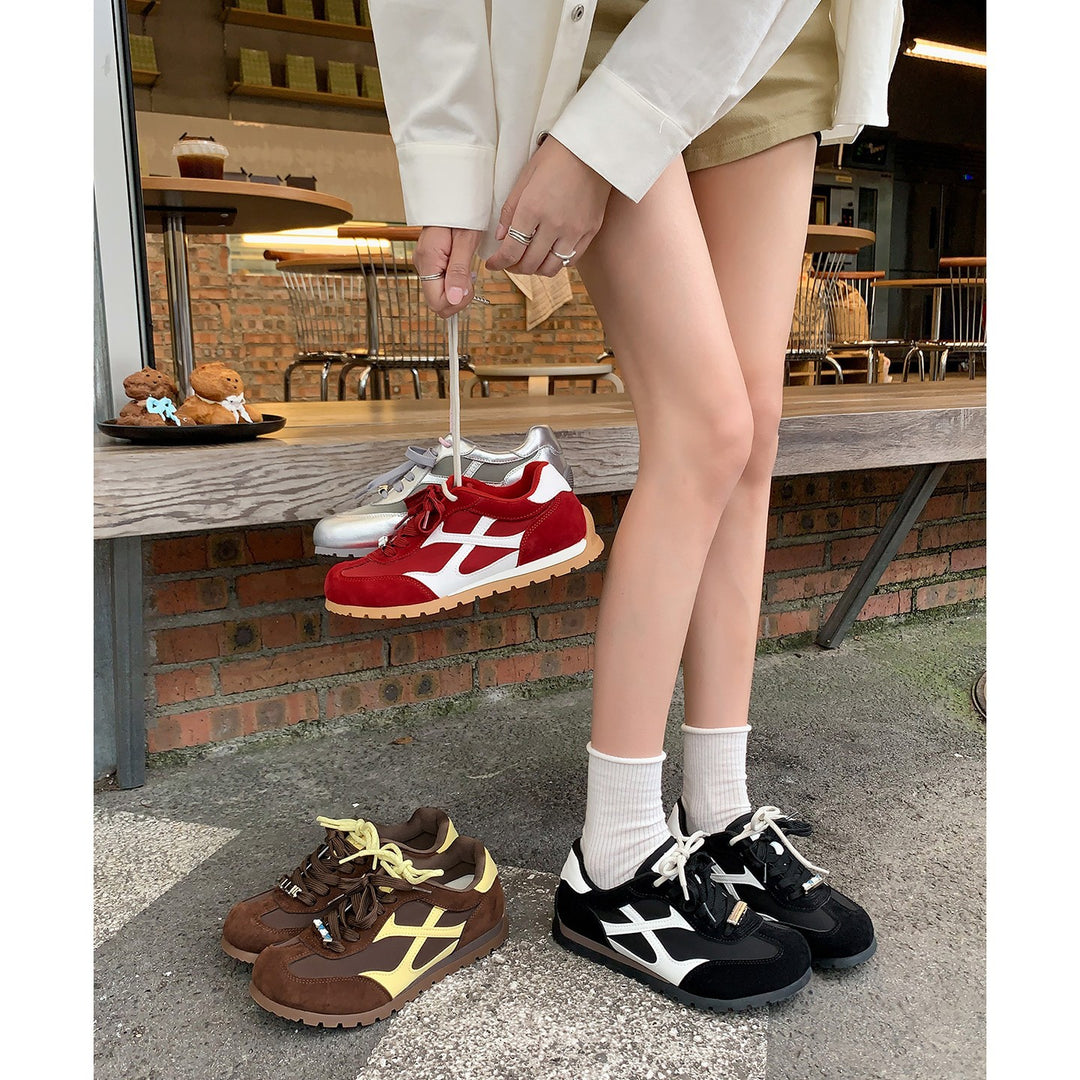 Damen Sportliche Sneakers mit atmungsaktiver Mesh-Oberfläche und rutschfester Laufsohle EB