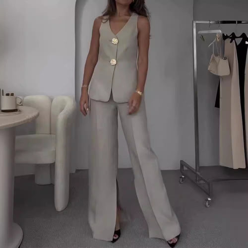 Damen Anzug mit Tailored Schnitt und eleganter Knopfdetaillierung EB
