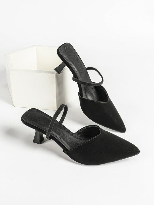 Damen Slingback-Pumps mit spitzem Zehenbereich und modernem Blockabsatz EB