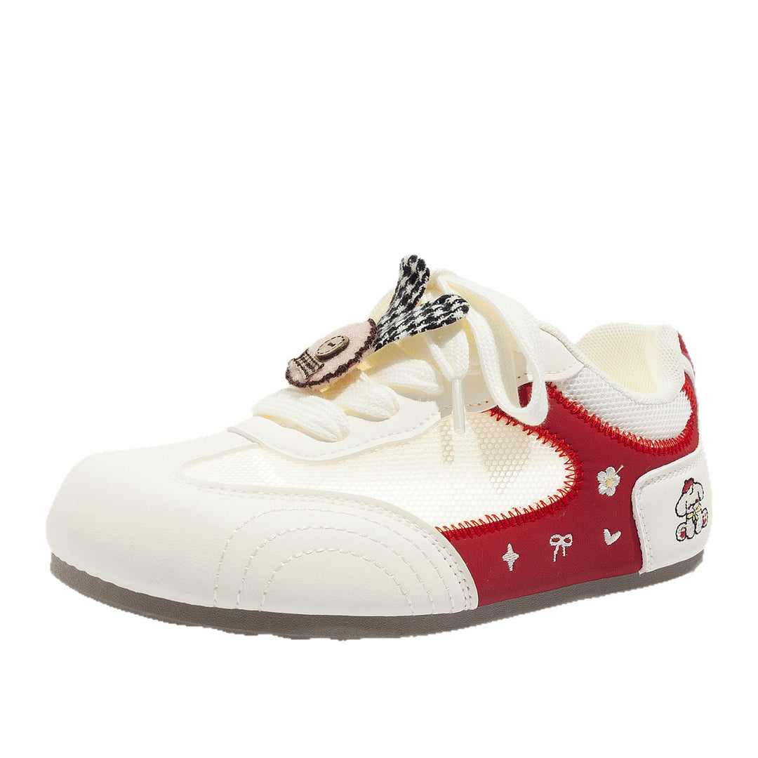 Damen Sportliche Sneakers mit verspieltem Tiermotiv und atmungsaktiver Mesh-Oberfläche EB