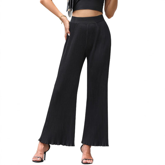 Damen Plisseehose mit elegantem Schnitt und hohem Bund EB