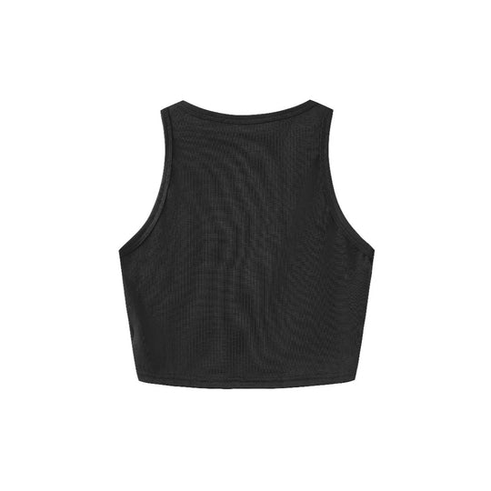 Damen Crop-Top mit auffälligem Grafikdesign und edgy Schriftzug EB