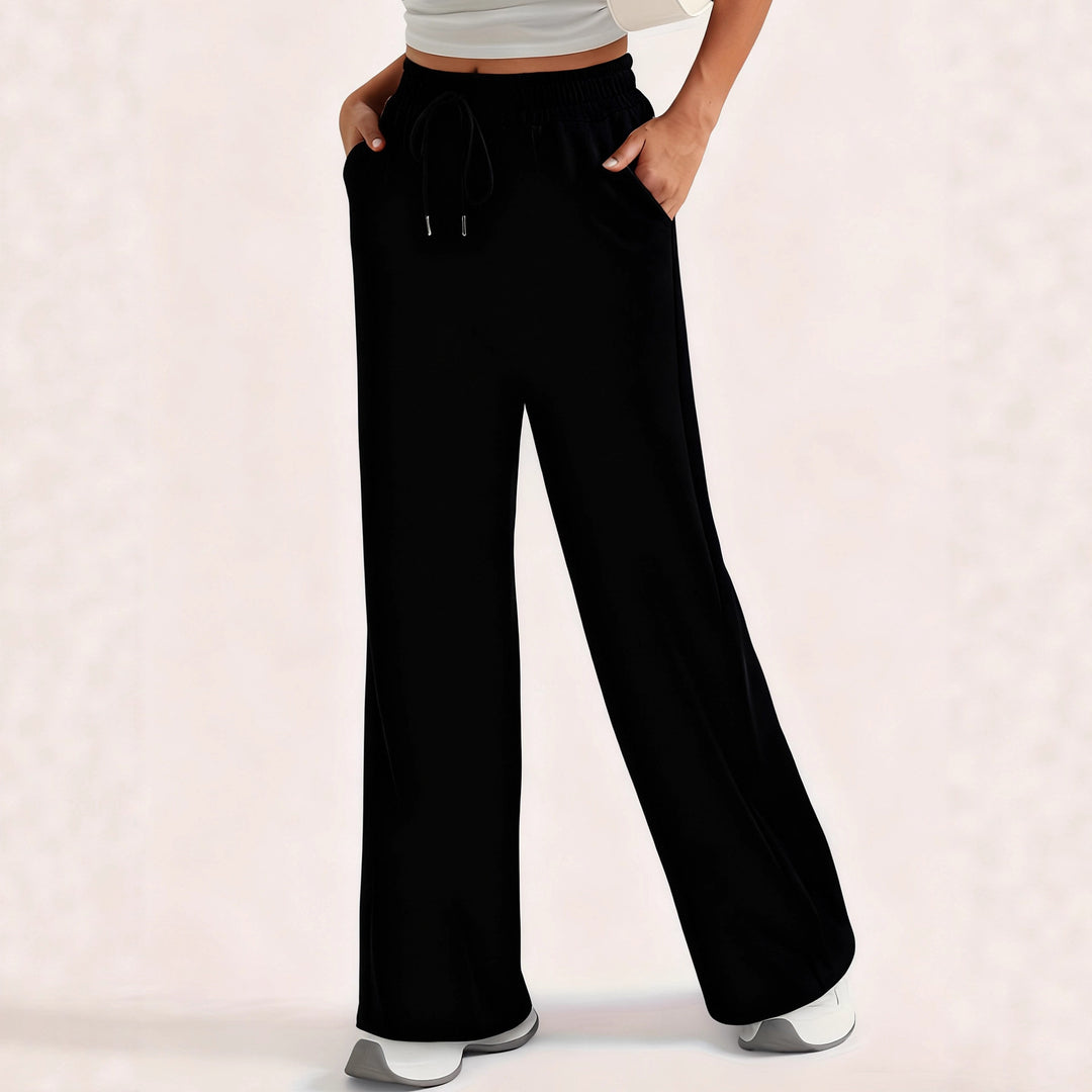 Damen lockere Sweatpants mit seitlichen Taschen und elastischem Bund EB
