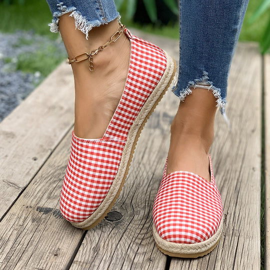 Damen Espadrilles mit glänzender Dots-Optik EB