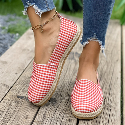 Damen Espadrilles mit glänzender Dots-Optik EB