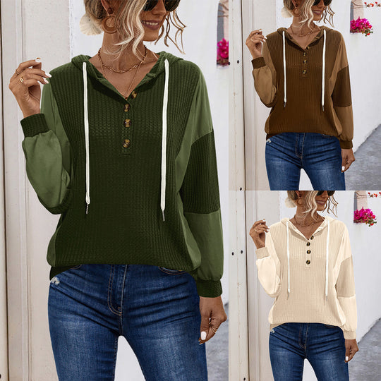 Damen Kapuzensweater mit strukturiertem Design und sportivem Schnitt EB