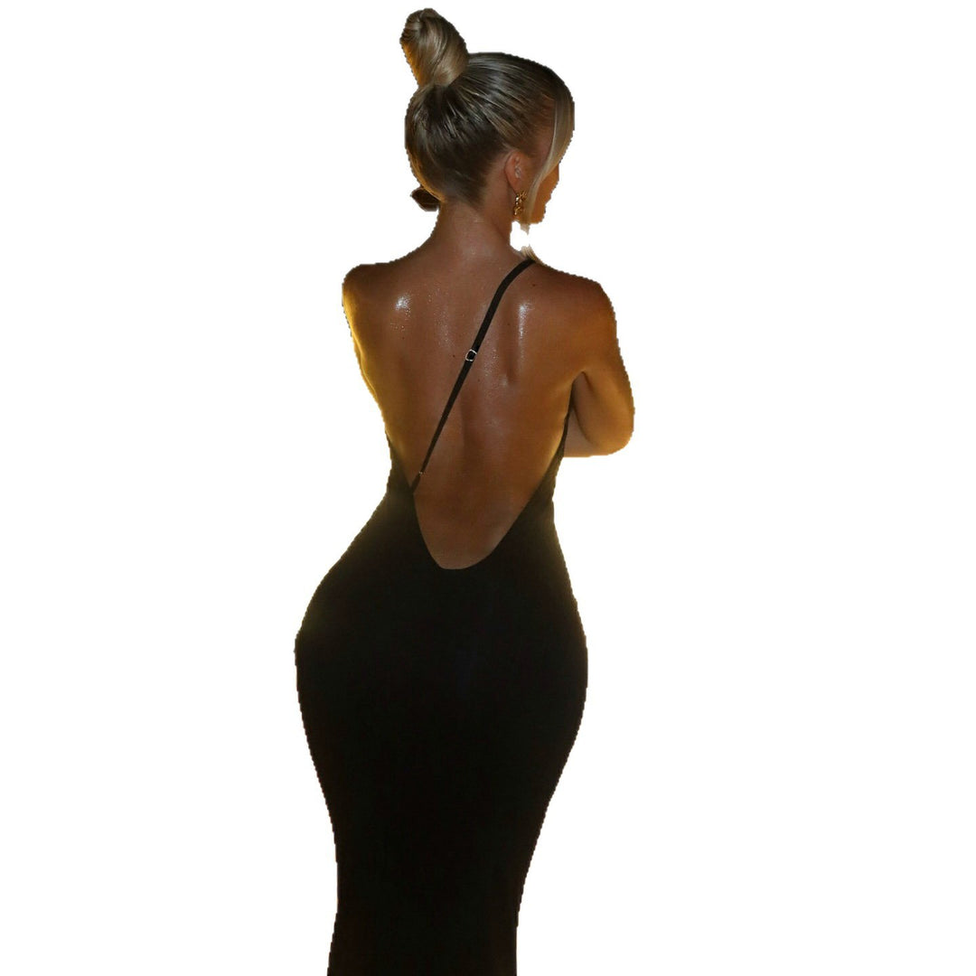 Damen Einseitiges Maxikleid EB