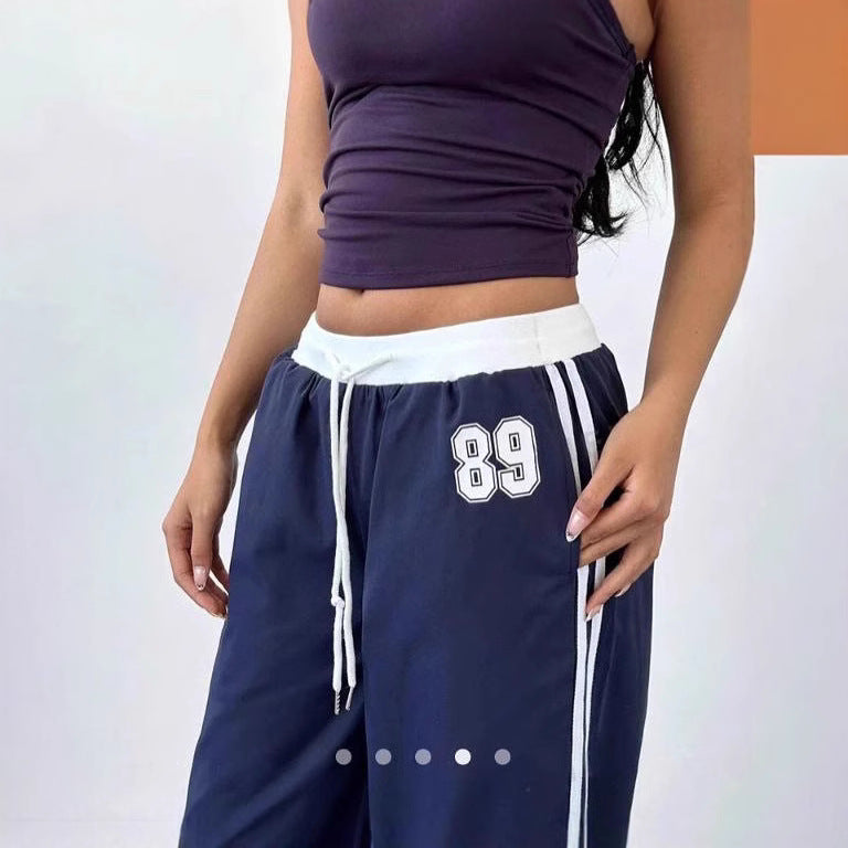 Damen Sportliche Jogginghose mit seitlichen Streifen EB