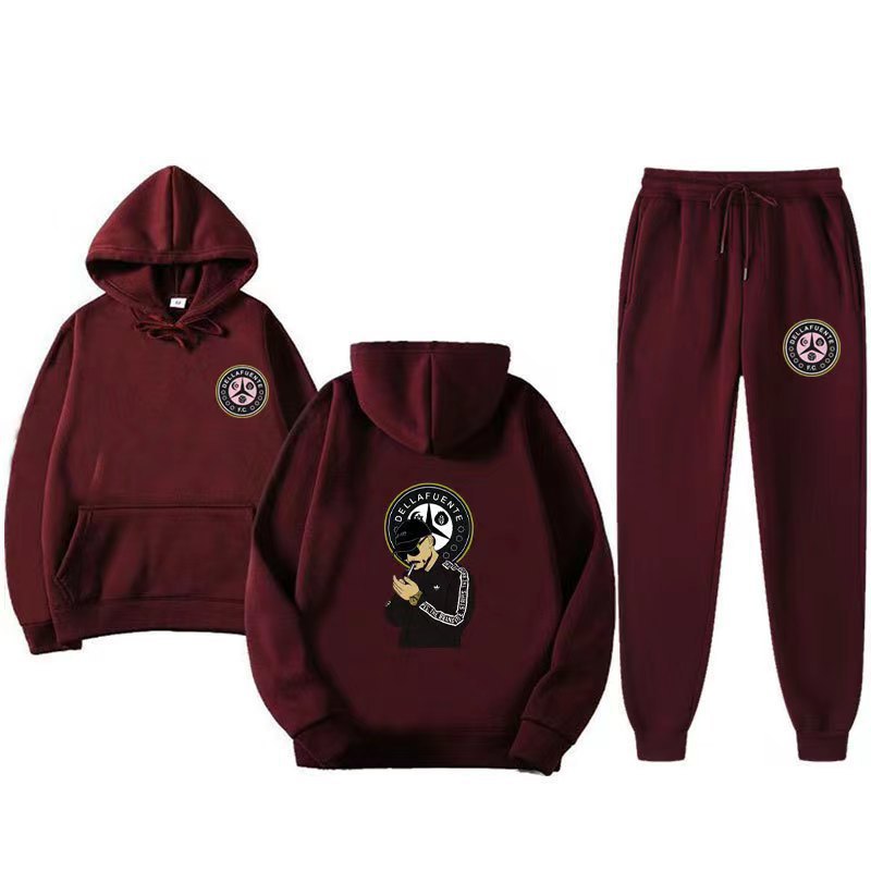 Damen Set aus Kapuzenpullover und Jogginghose mit einzigartigem Druck EB