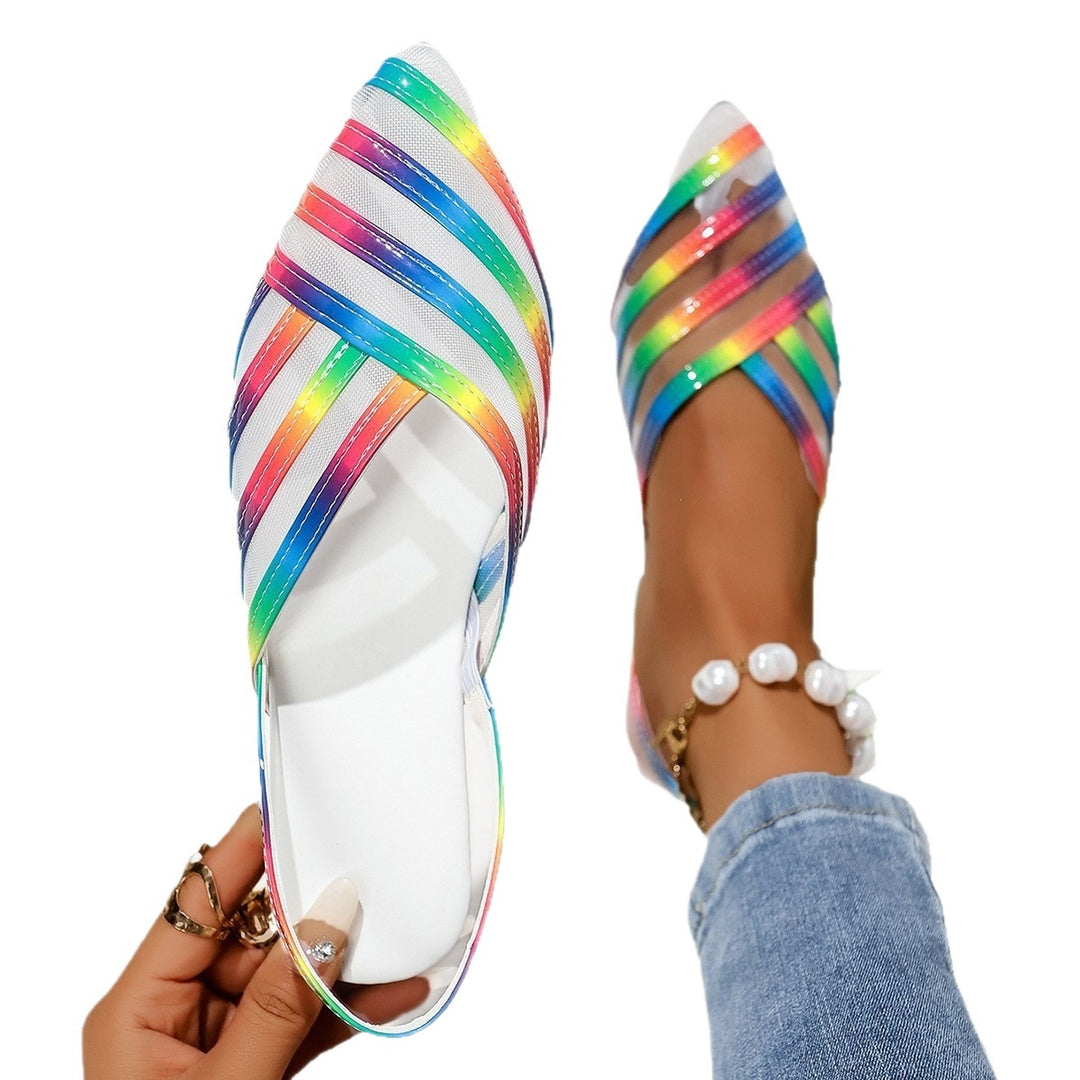 Damen Glitzernde und luftige Riemchen-Ballerinas EB