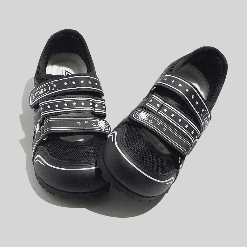 Damen Sportliche Riemensandalen mit atmungsaktiver Mesh-Oberfläche und rutschfester Sohle EB