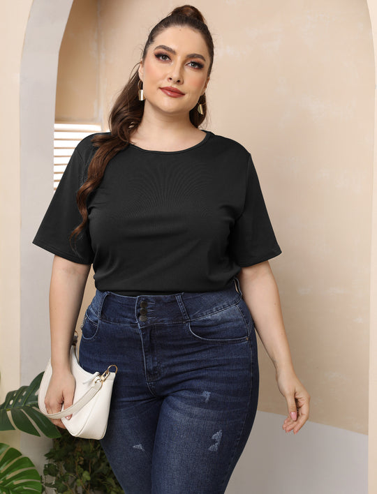 Damen modisches Basic T-Shirt EB