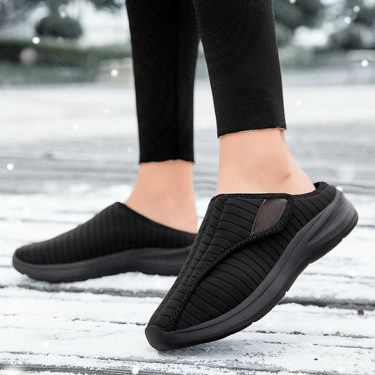 Damen Bequeme Slip-On Hausschuhe mit rutschfester Sohle EB