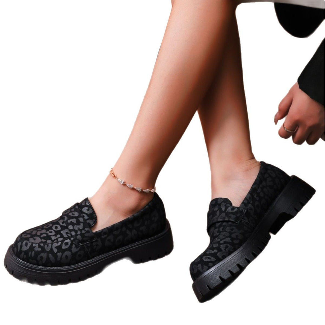 Damen Bequeme Slip-Ons mit animalischem Design EB
