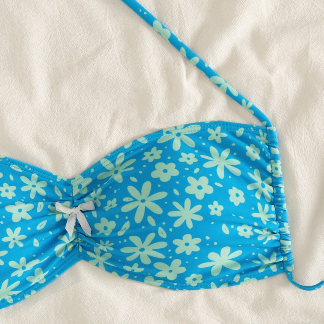 Damen Bandeau-Bikini mit floralen Akzenten EB
