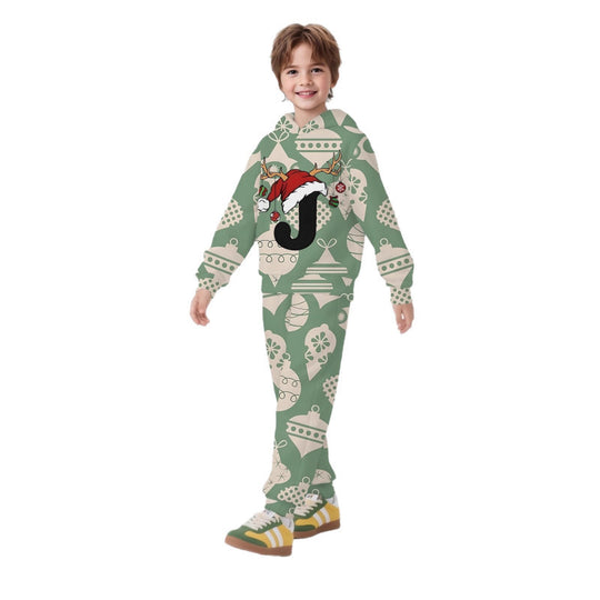 Unisex nan Kinder Jogginganzug mit Kapuzenpullover und detailreichem Auto-Print EB