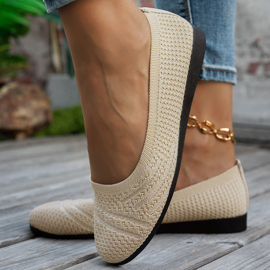Damen komfortable Slipper mit innovativem Strickdesign EB