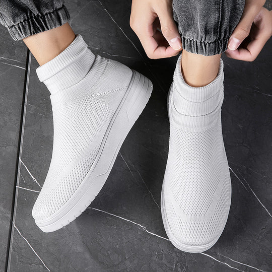 Damen Atmungsaktive Stricksneaker mit hohem Kragen EB