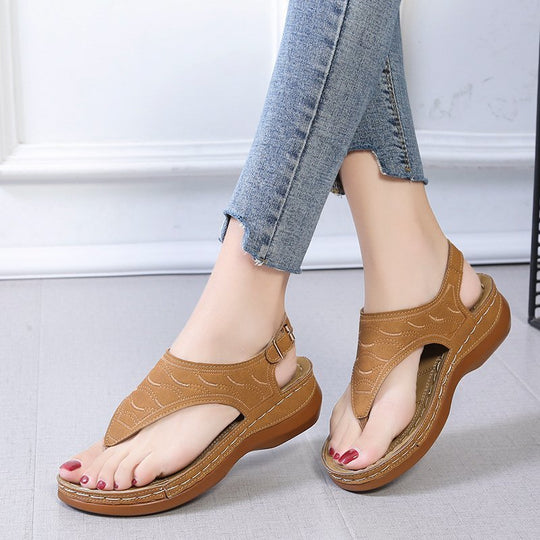 Damen Zehentrenner-Sandalen mit anatomischer Fußbettung EB