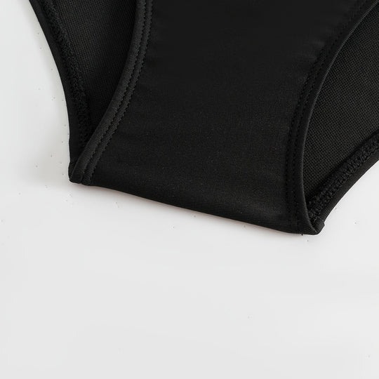 Damen High-Waist Bikinihose mit stilvollen Rüschendetails EB