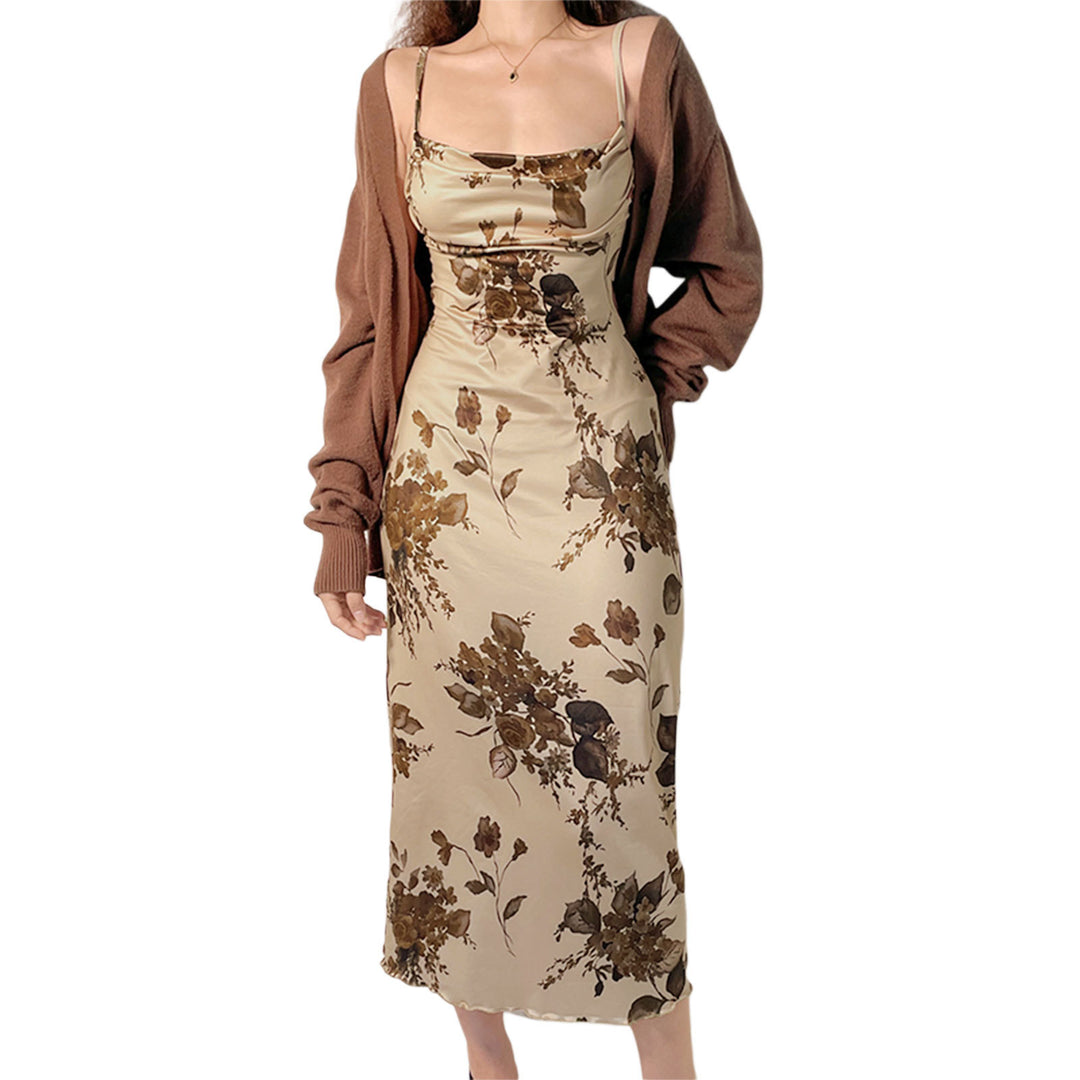 Damen Maxikleid mit elegantem floralem Design EB