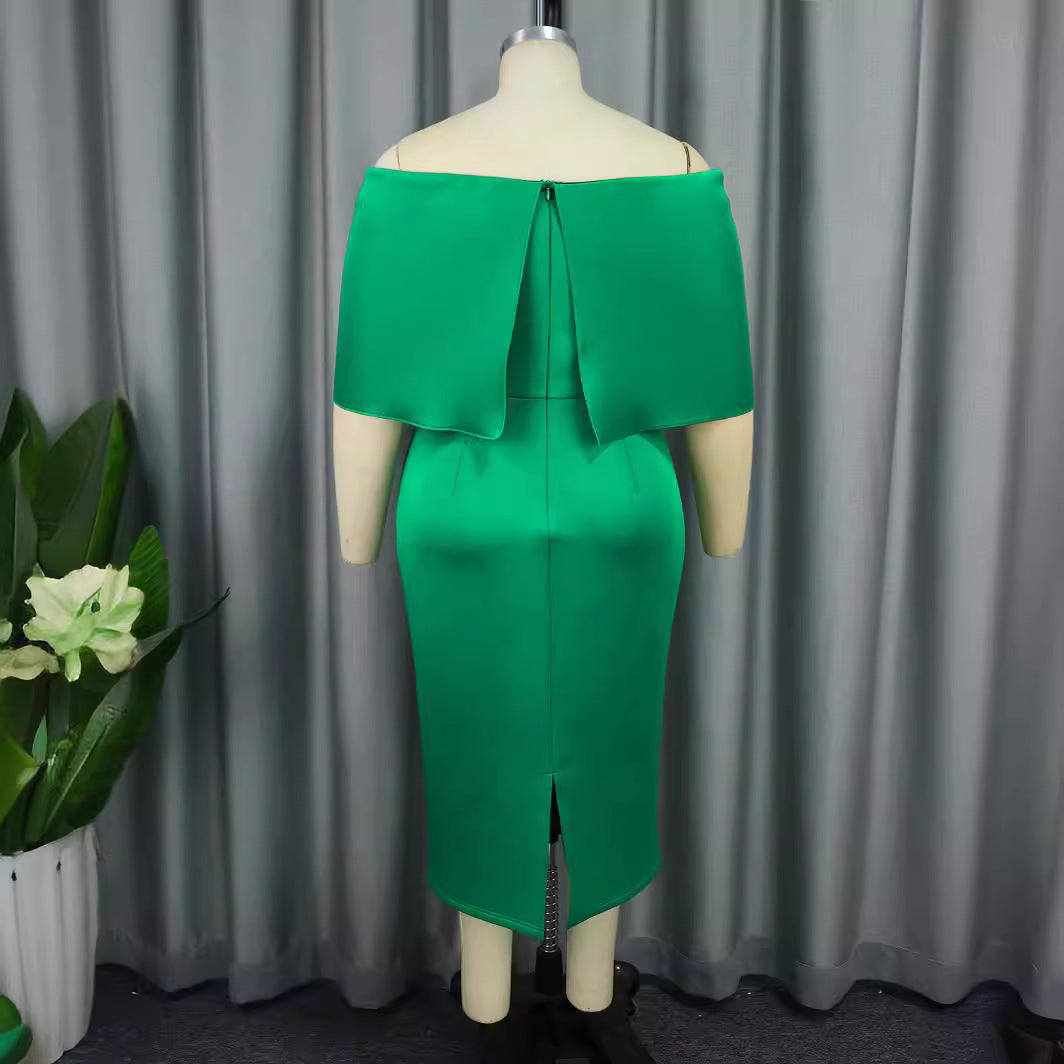 Damen Elegantes Midi-Kleid mit übergroßem Schleifen-Detail EB