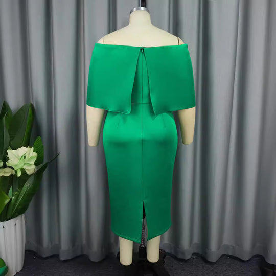 Damen Elegantes Midi-Kleid mit übergroßem Schleifen-Detail EB