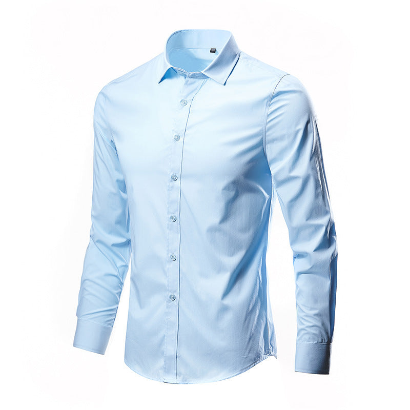 Herren nan Slim-Fit Businesshemd aus Stretch-Baumwollmix mit Kentkragen EB