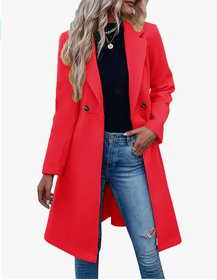 Damen Elegante und modische Langjacke EB