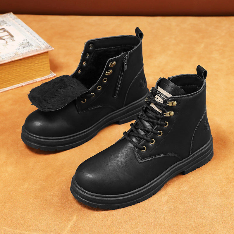Herren Lederboots mit rutschfester Sohle und modischem Design EB