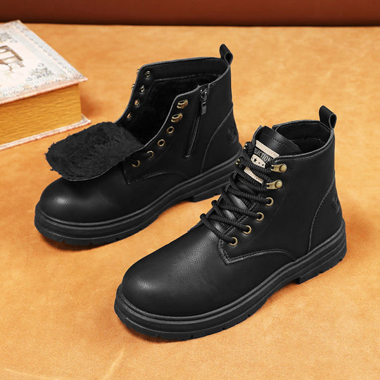 Herren Lederboots mit rutschfester Sohle und modischem Design EB