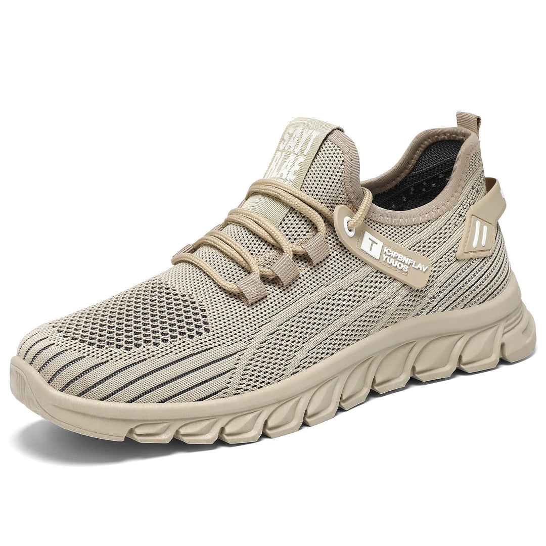 Herren nan atmungsaktiver Strick-Chunky-Sneaker mit elastischem Einstieg, stabiler Dämpfungssohle und Zuglasche EB