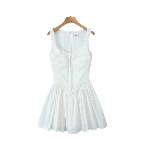 Damen elegantes Kleid mit A-Linien-Schnitt und edlen Rüschendetails EB