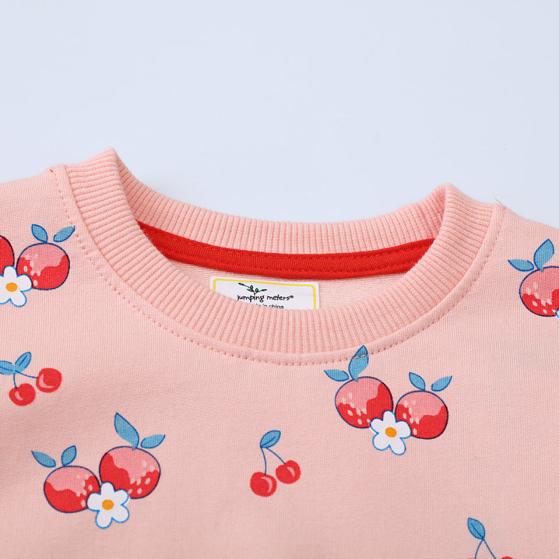 Mädchen Sweatshirt mit fröhlichem Kirsch-Design EB