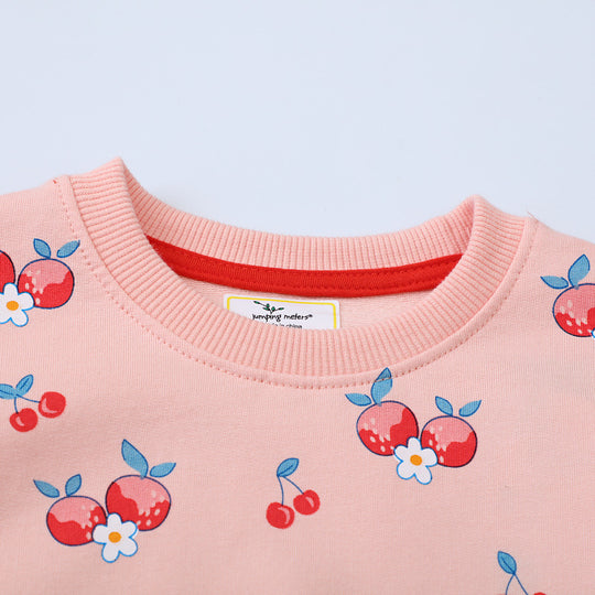Mädchen Sweatshirt mit fröhlichem Kirsch-Design EB