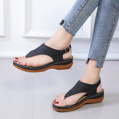 Damen Zehentrenner-Sandalen mit anatomischer Fußbettung EB