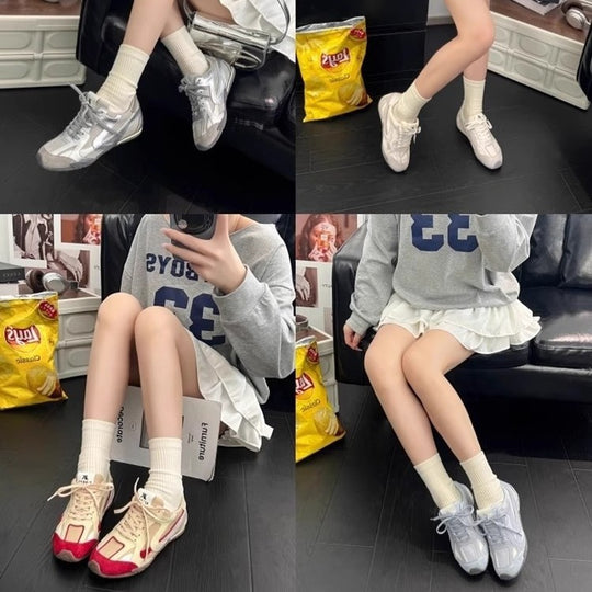 Damen Sportliche Sneakers mit luxuriösem Wildleder und atmungsaktivem Obermaterial EB