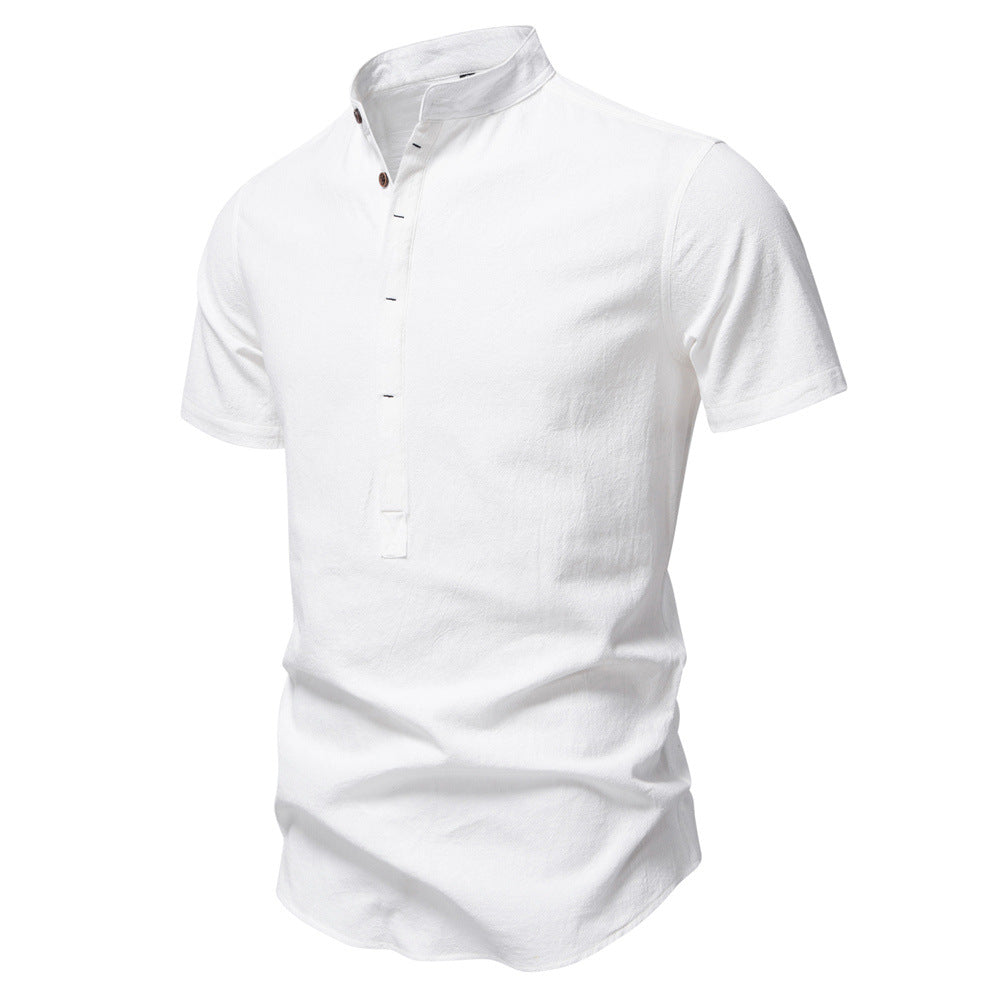 Herren Kurzarm Henley-Shirt mit praktischer Knopfleiste und modernem Design EB