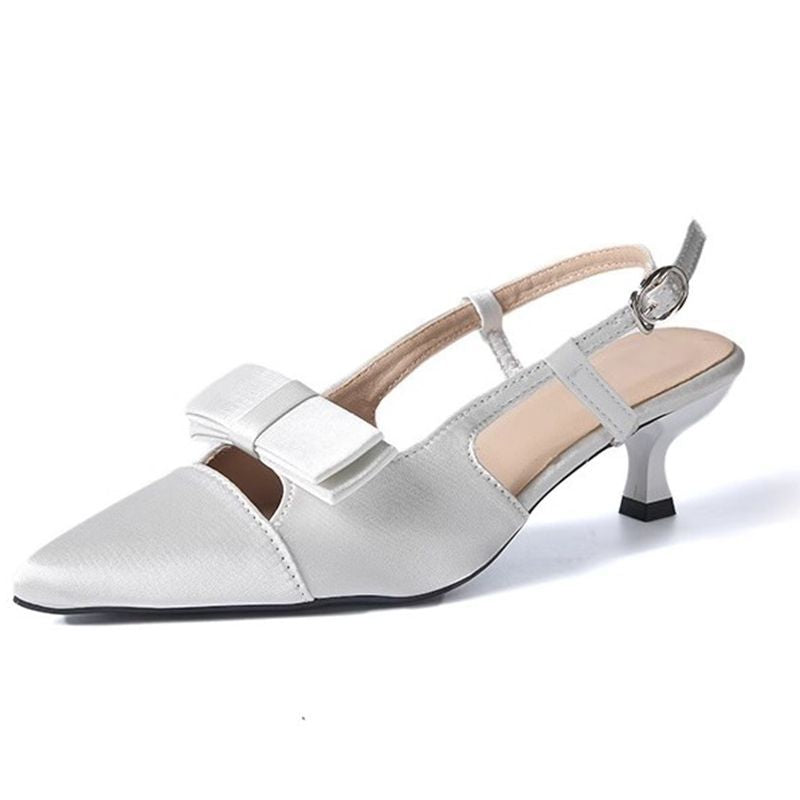 Damen Slingback-Pumps mit eleganter Schleifen-Detail EB