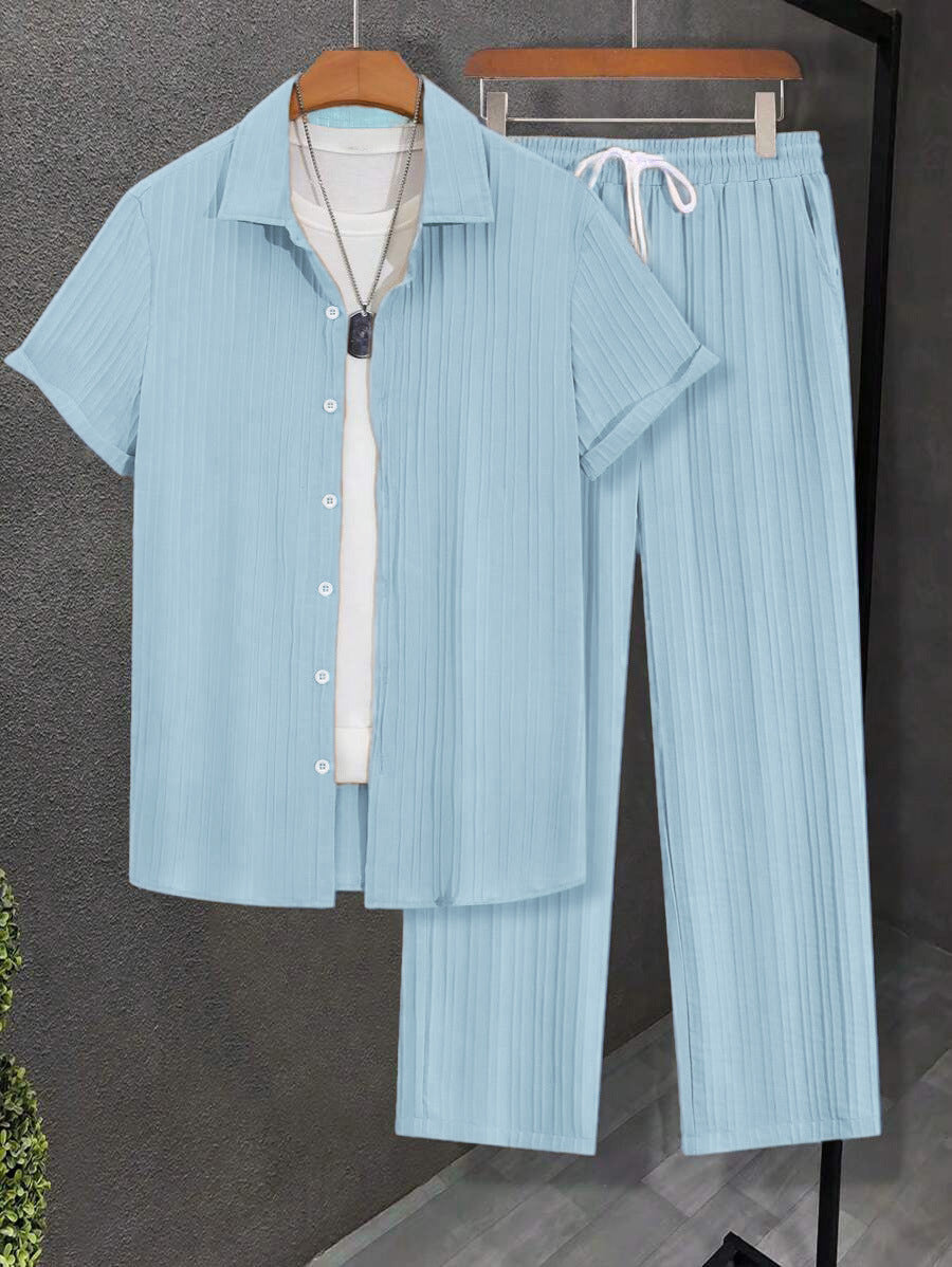 Damen Streifen Schlafanzug Set EB