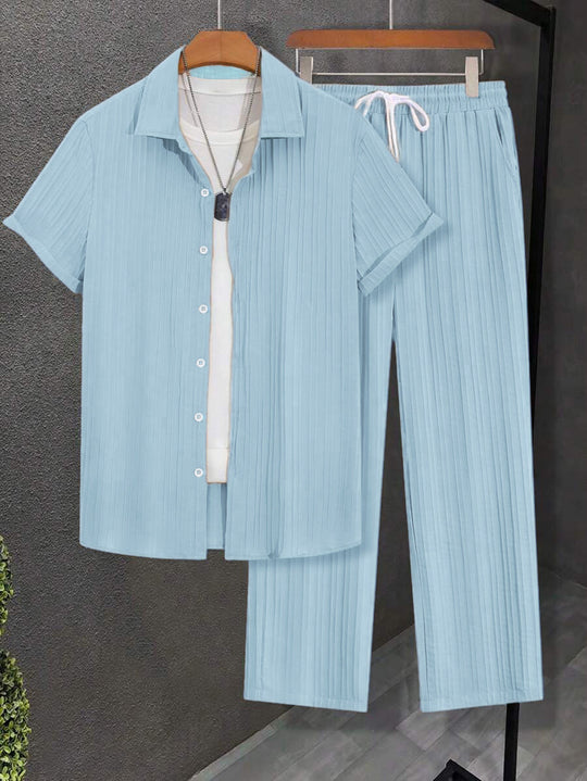 Damen Streifen Schlafanzug Set EB