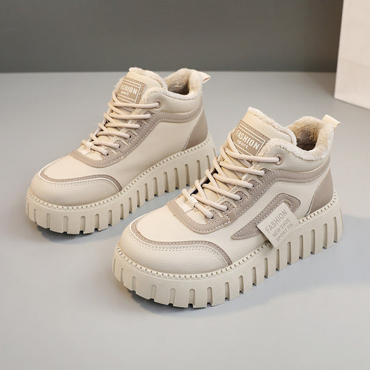 Damen modische Chunky Sneaker mit weichem Futter und robuster Sohle EB