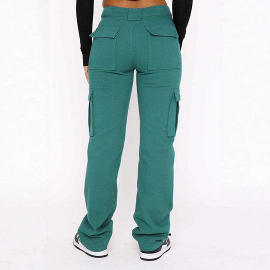 Damen Cargo-Style Hose mit hohen Taschen und entspannter Passform EB