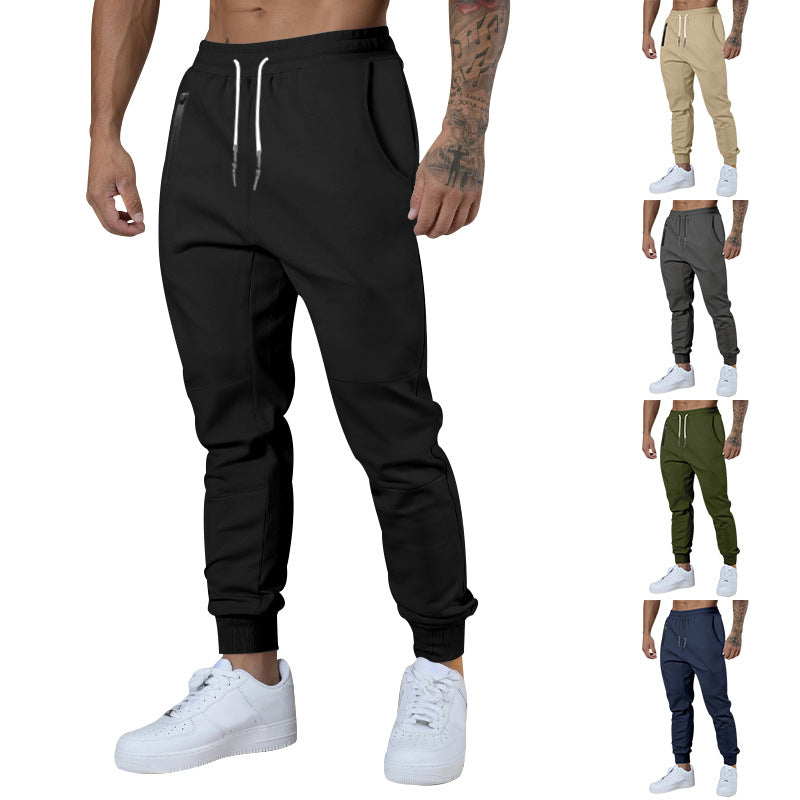 Herren Performance‑Tapered Joggerhose mit Reißverschluss‑Eingrifftaschen, elastischem Bund & gerippten Knöchelbündchen EB