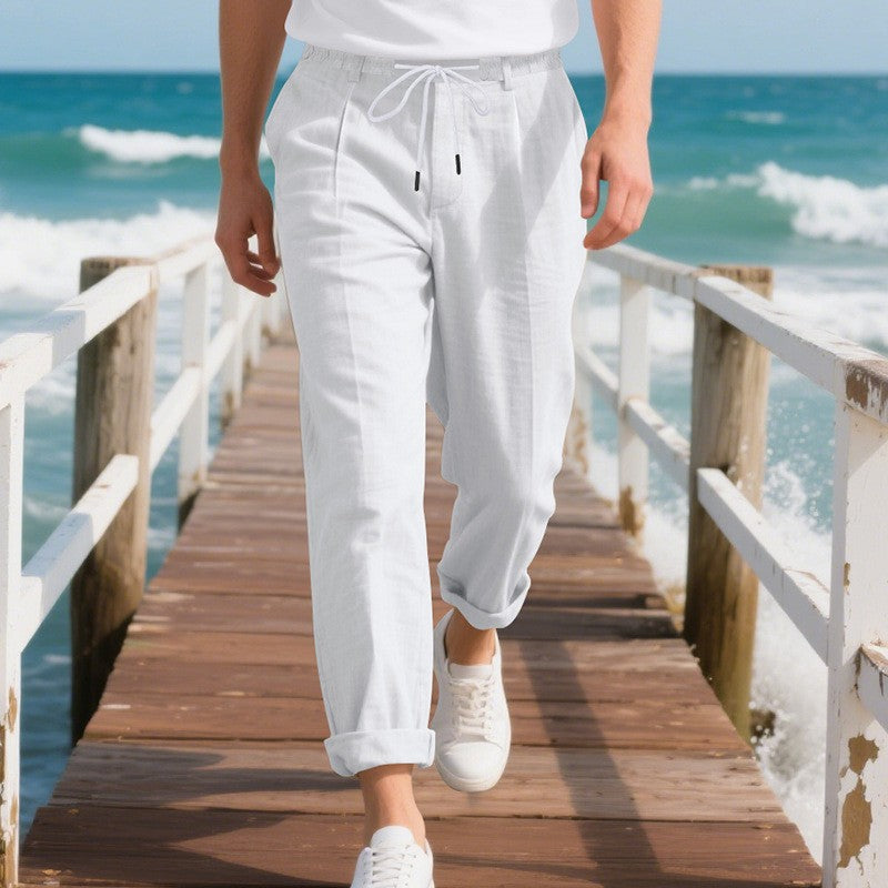 Herren lässige Sommerhose mit elastischem Bund und atmungsaktivem Material EB