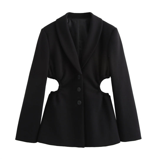 Damen modische Blazerjacke mit innovativen Cut-Outs EB