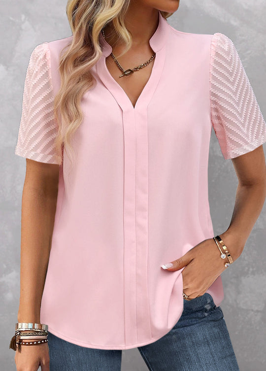Damen Chic Bluse mit strukturierter Spitze EB