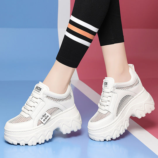 Damen Sportliche Chunky Sneakers mit atmungsaktivem Obermaterial und ergonomischer Sohle EB