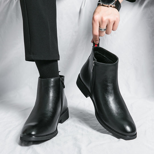 Damen Elegante Stiefeletten mit seitlichem Reißverschluss und bequemer Innensohle EB